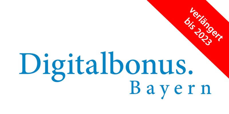 Der Digitalbonus Bayern wird bis 2023 fortgesetzt. Die Merkl IT GmbH hilft Ihnen dabei.